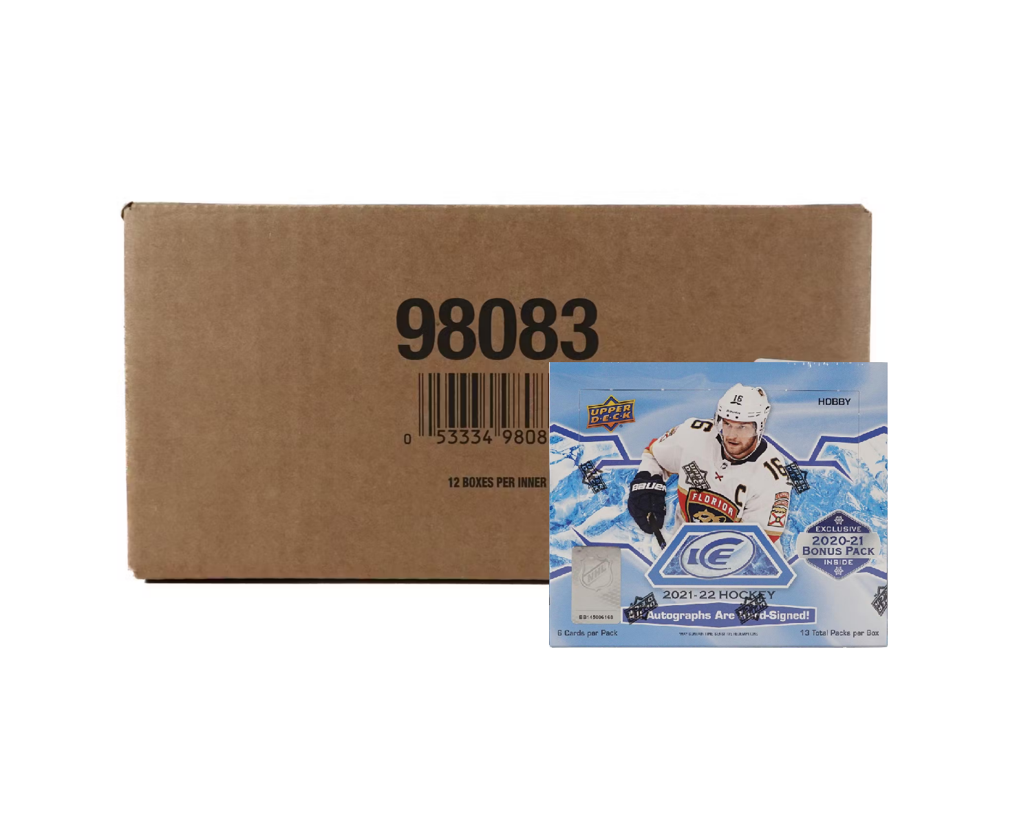 s680129065388134146_p4261_i4_w1494 2021-22 Upper Deck Ice Hockey 12-Box Hobby Case - Image 1