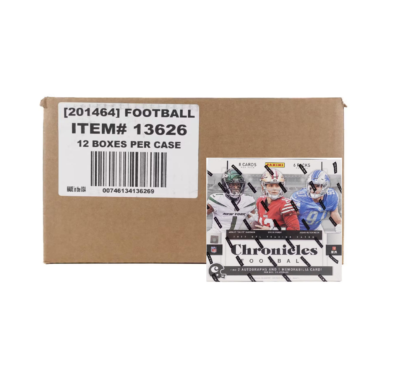 s680129065388134146_p4301_i2_w1350 2022 Panini Chronicles Football 12 Box Hobby Case - Image 1