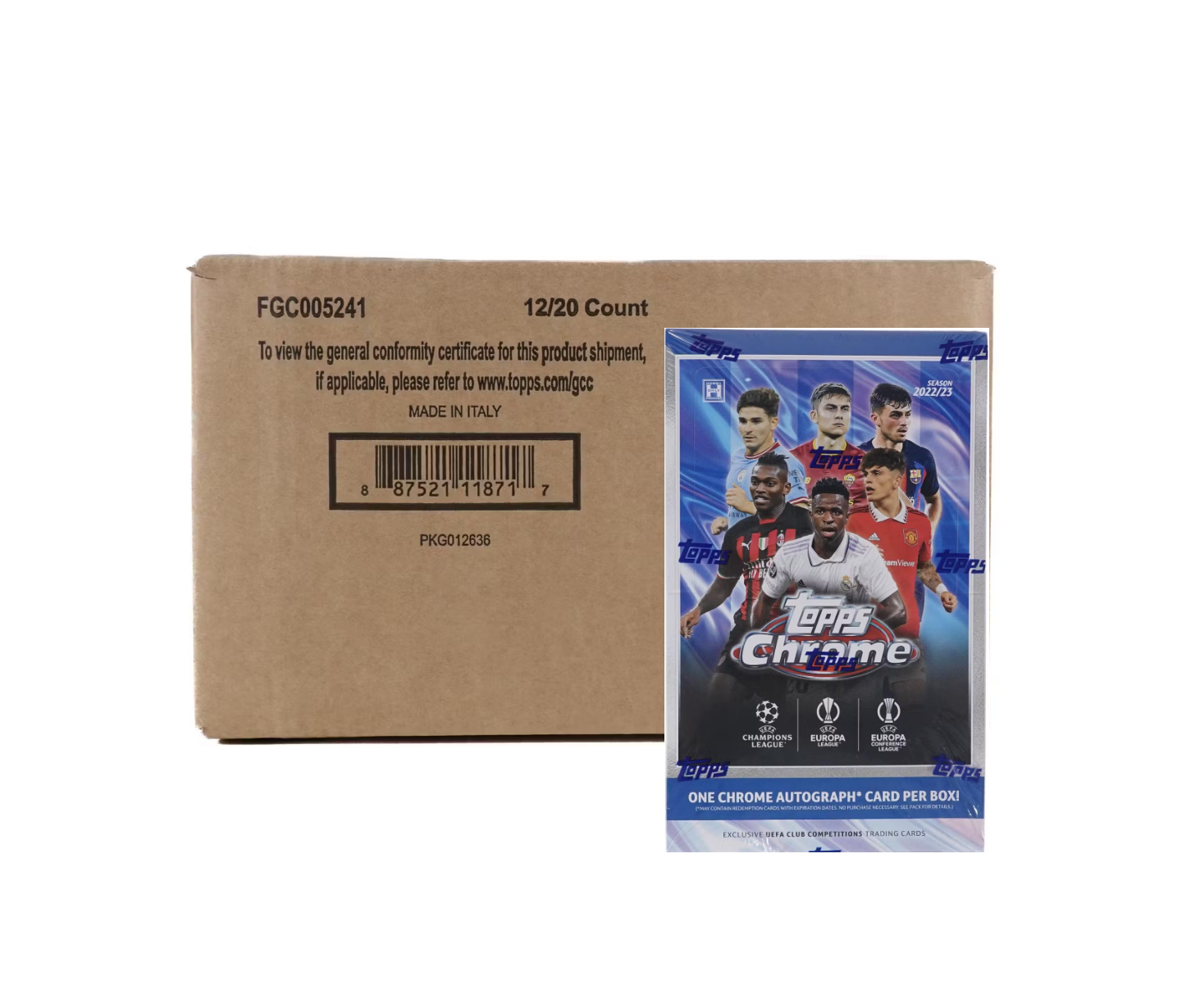 s680129065388134146_p4334_i2_w1452 2022-23 Topps UEFA Club Competitions Chrome 12-Box Hobby Case - Image 1