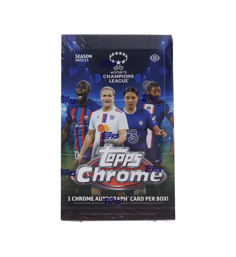 s680129065388134146_p4443_i6_w800 2022-23 Topps Chrome UEFA Women’s Champions League Soccer Hobby Box - Image 1