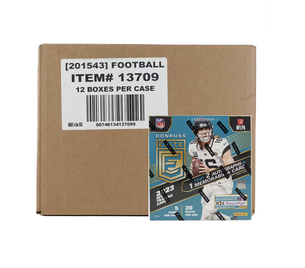 s680129065388134146_p4491_i8_w1068 2023 Panini Donruss Elite Football Hobby 12 Box Case - Image 1