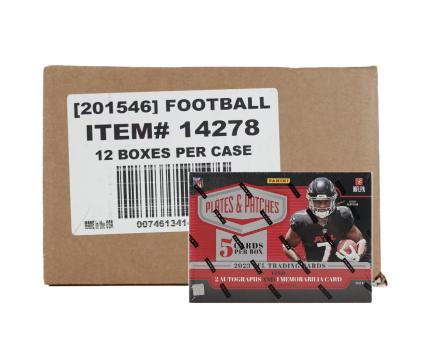 2023 Panini Plates and Patches Football Hobby 12 Box Case