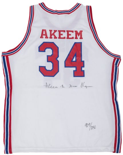 Hakeem Olajuwon Autographed Houston Basketball Jersey