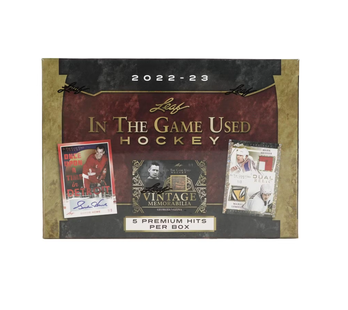 s680129065388134146_p4552_i5_w1152 2022-23 Leaf In the Game Used Hockey Hobby Box - Image 1