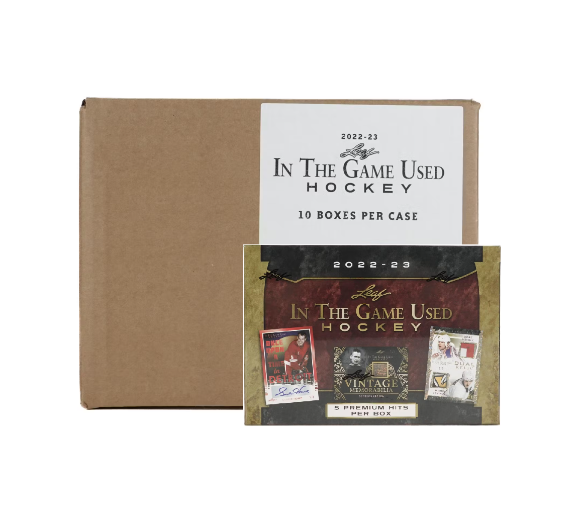 s680129065388134146_p4553_i7_w1152 2022/23 Leaf In the Game Used Hockey Hobby 10 Box Case - Image 1