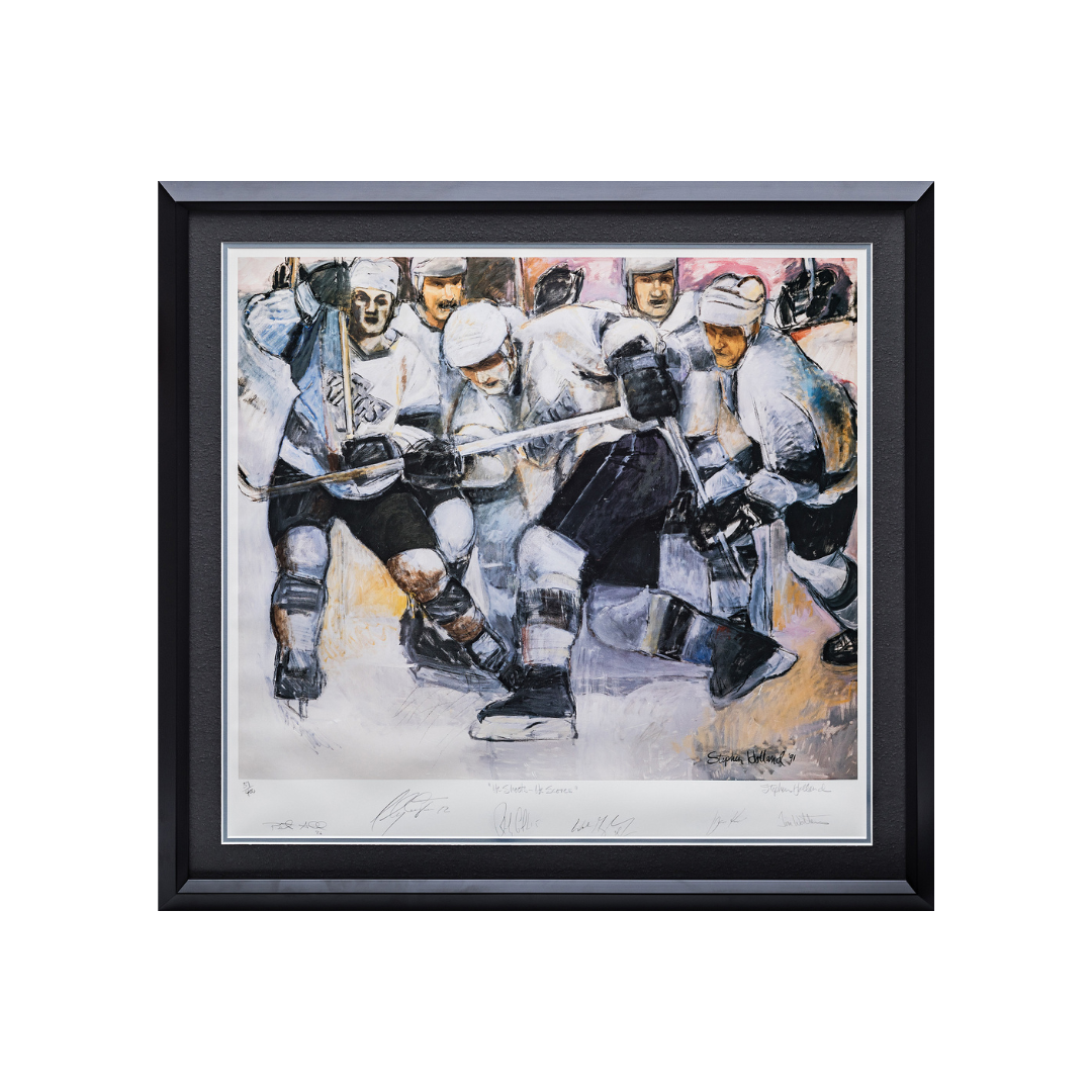 s680129065388134146_p4556_i1_w1080 Original "He Shoots - He Scores" Stephen Hollan LA Kings Limited Edition Print - Image 1