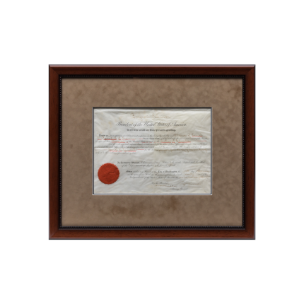 Authentic Signed Document by President Benjamin Harrison