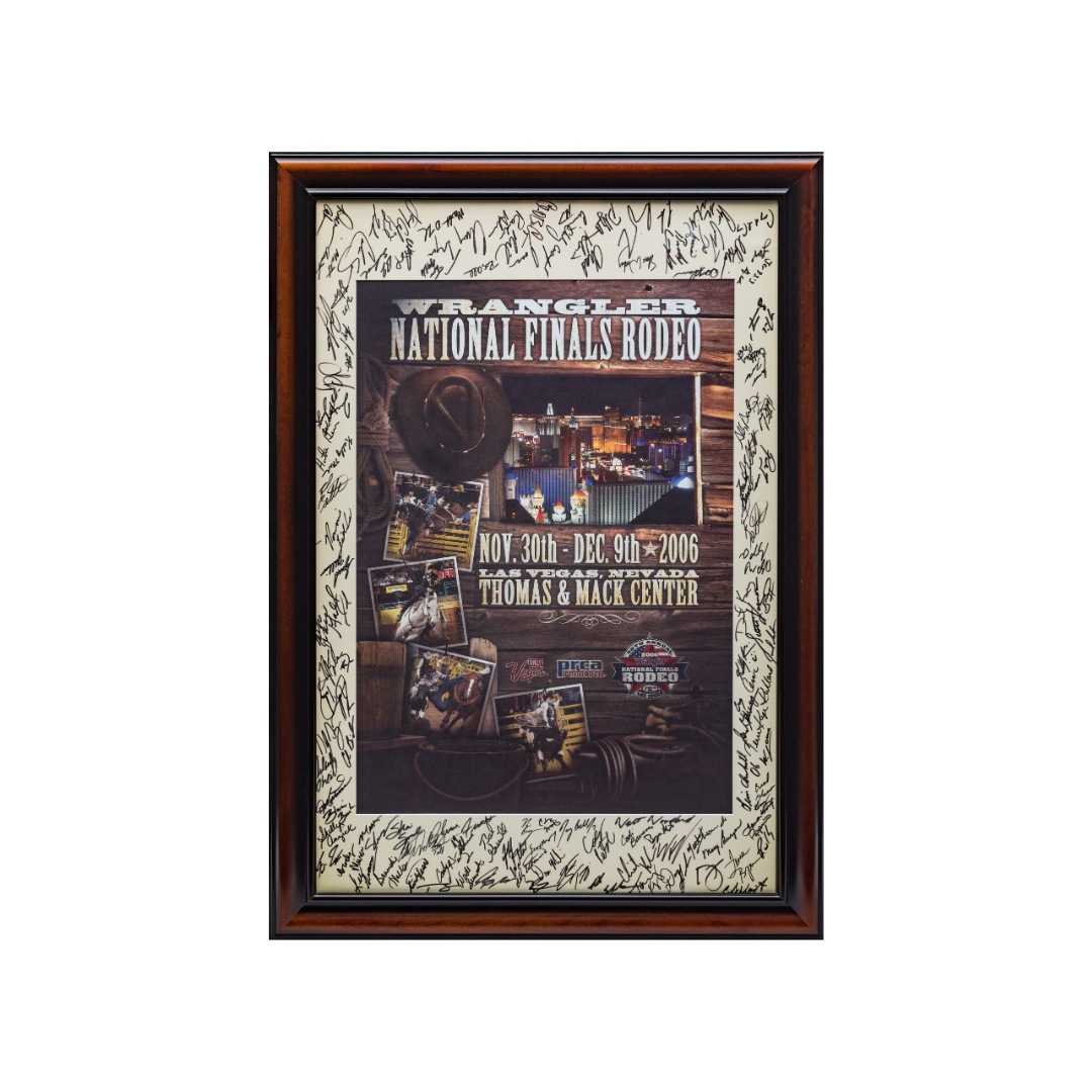 s680129065388134146_p4561_i1_w1080 NFR Cowboys 2006 Thomas and Mack Las Vegas Poster various Autographs - Image 1