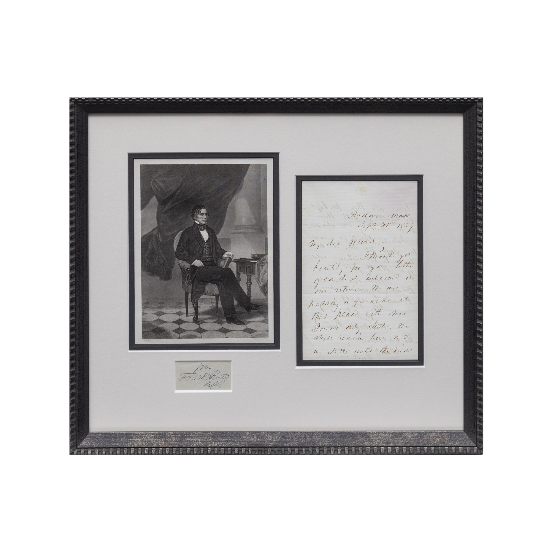 s680129065388134146_p4563_i1_w1080 Authentic Hand Written Letter by 14th President Franklin Pierce 18x15.5 - Image 1