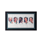 Legends Celtics Bill Russell, Bob Cousy Framed and Autographed Litho COA