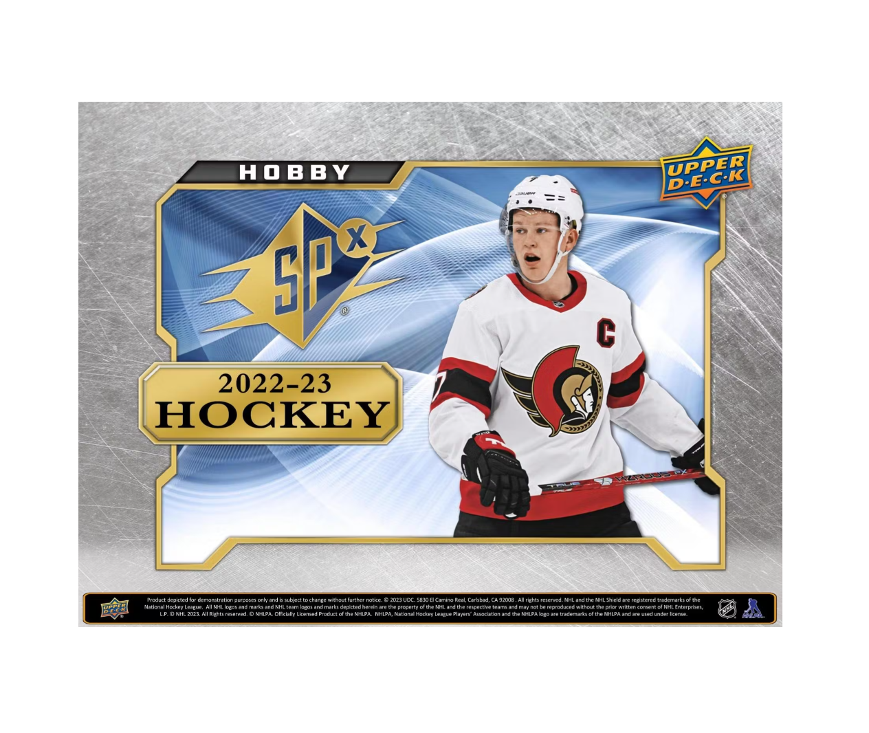 s680129065388134146_p4574_i1_w1264 2022-23 Upper Deck SPx Hockey Hobby Box - Image 1
