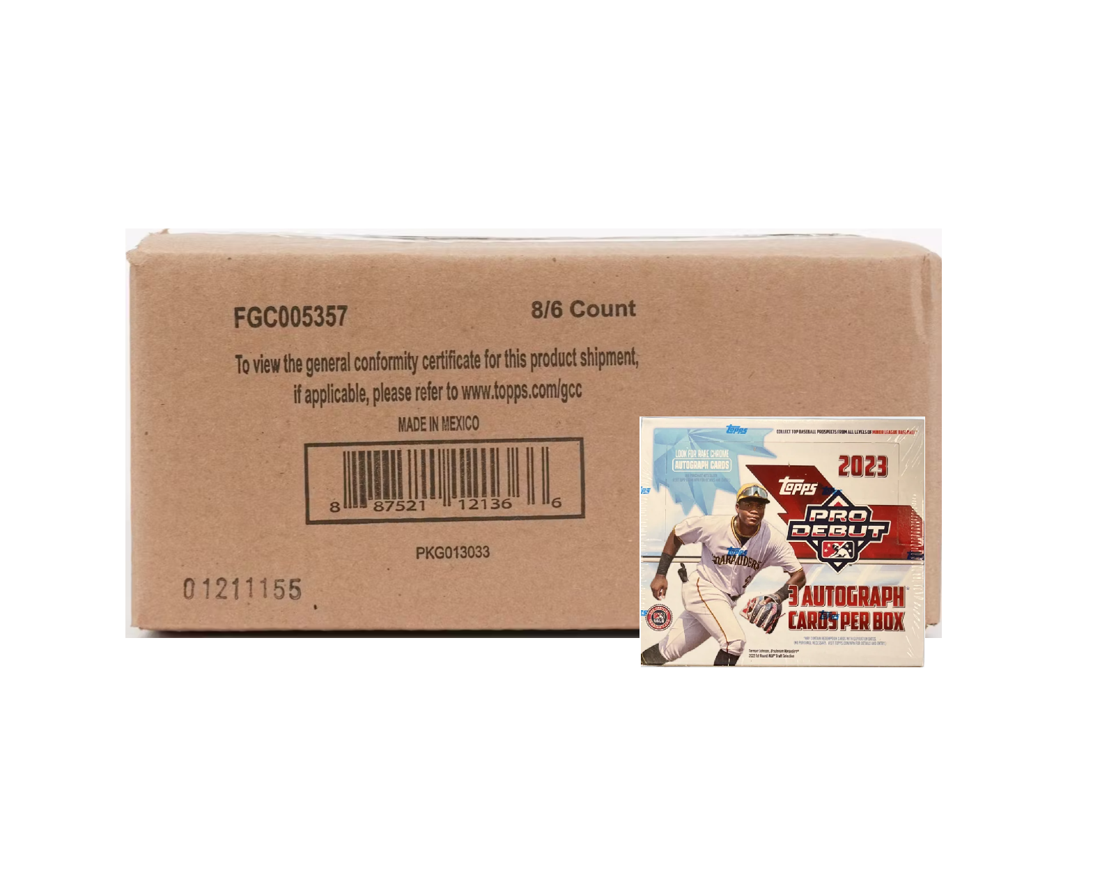 s680129065388134146_p4593_i8_w1602 2023 Topps Pro Debut Baseball Hobby Jumbo 8 Box Case - Image 1