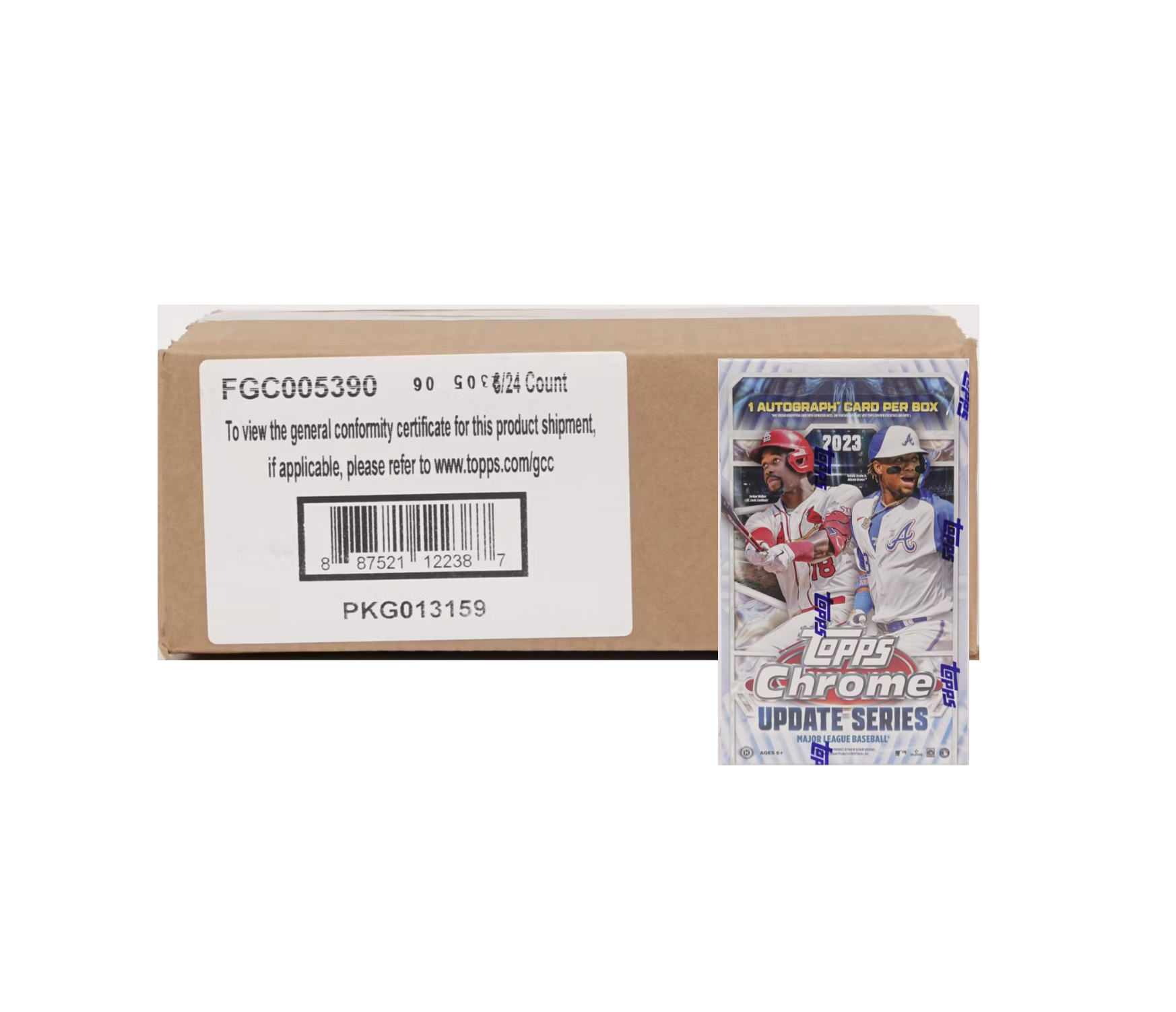 s680129065388134146_p4692_i8_w1746 2023 Topps Chrome Update Series Baseball Hobby 6-Box Case - Image 1