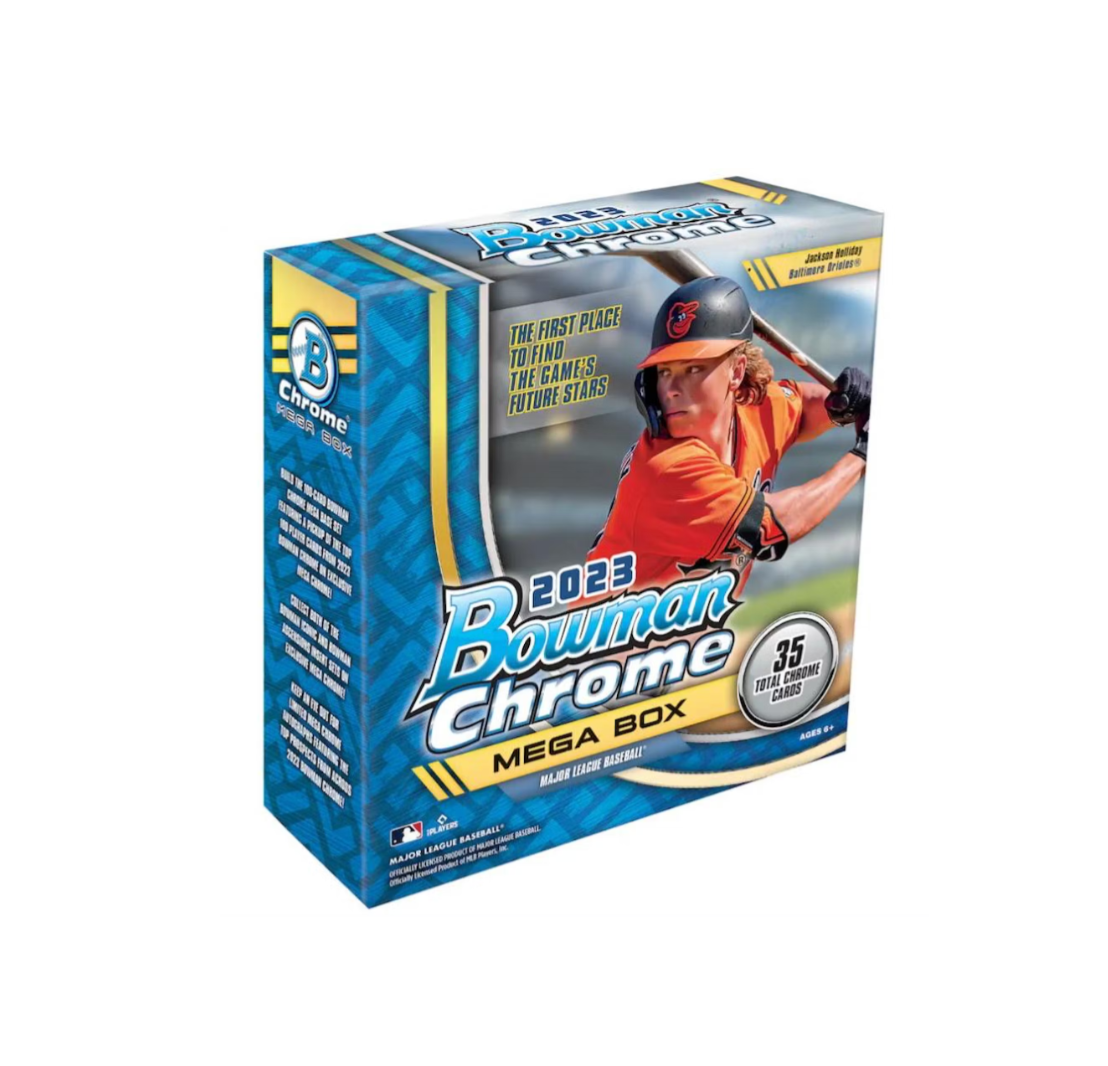 s680129065388134146_p4870_i1_w1108 2023 Bowman Chrome Baseball Mega Box - Image 1