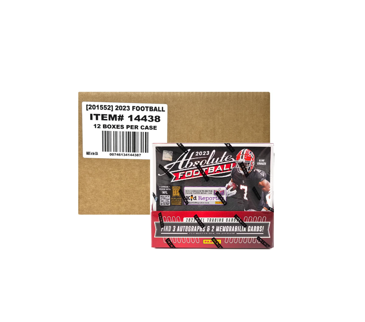 s680129065388134146_p4903_i6_w1406 2023 Panini Absolute Football Hobby 12-Box Case - Image 1