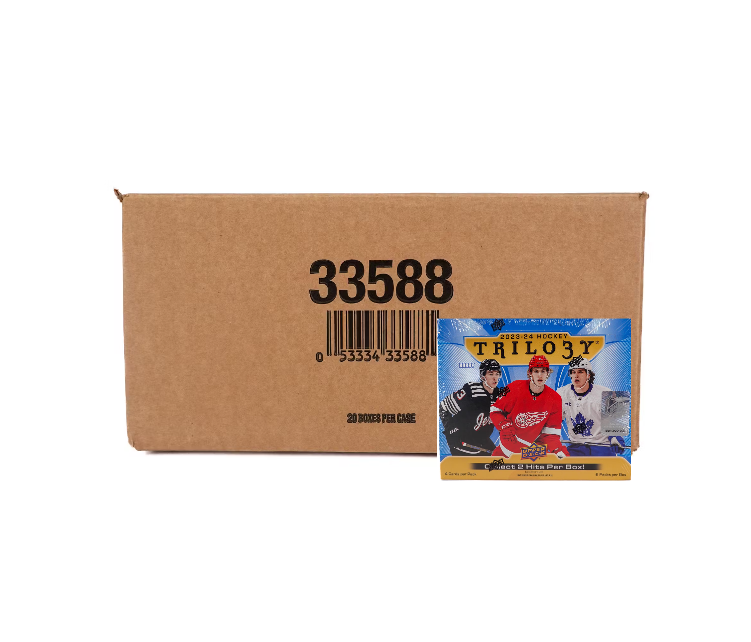 s680129065388134146_p4943_i6_w1508 2023-24 Upper Deck Trilogy Hockey Hobby 20-Box Case - Image 1