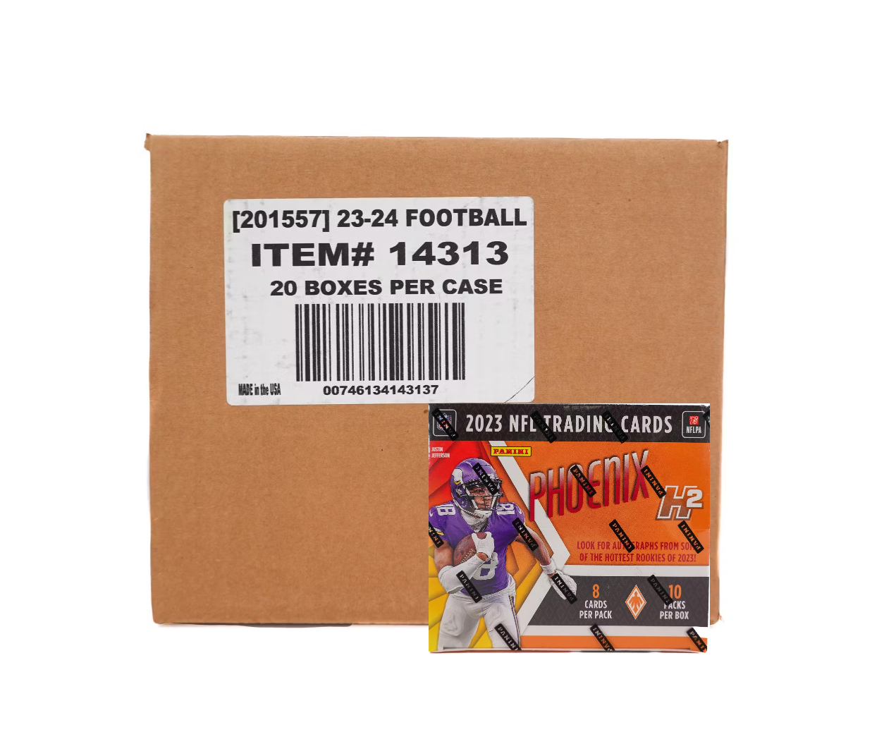 s680129065388134146_p4957_i7_w1254 2023 Panini Phoenix Football Hobby H2 20-Box Case - Image 1