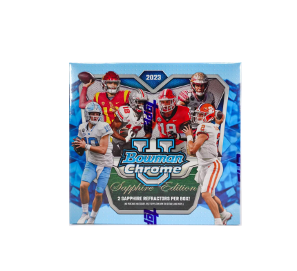2023 Bowman University Chrome Sapphire Edition Football 10-Box Case