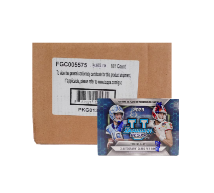 2023 Bowman University Best Football Breakers Delight 10-Box Case