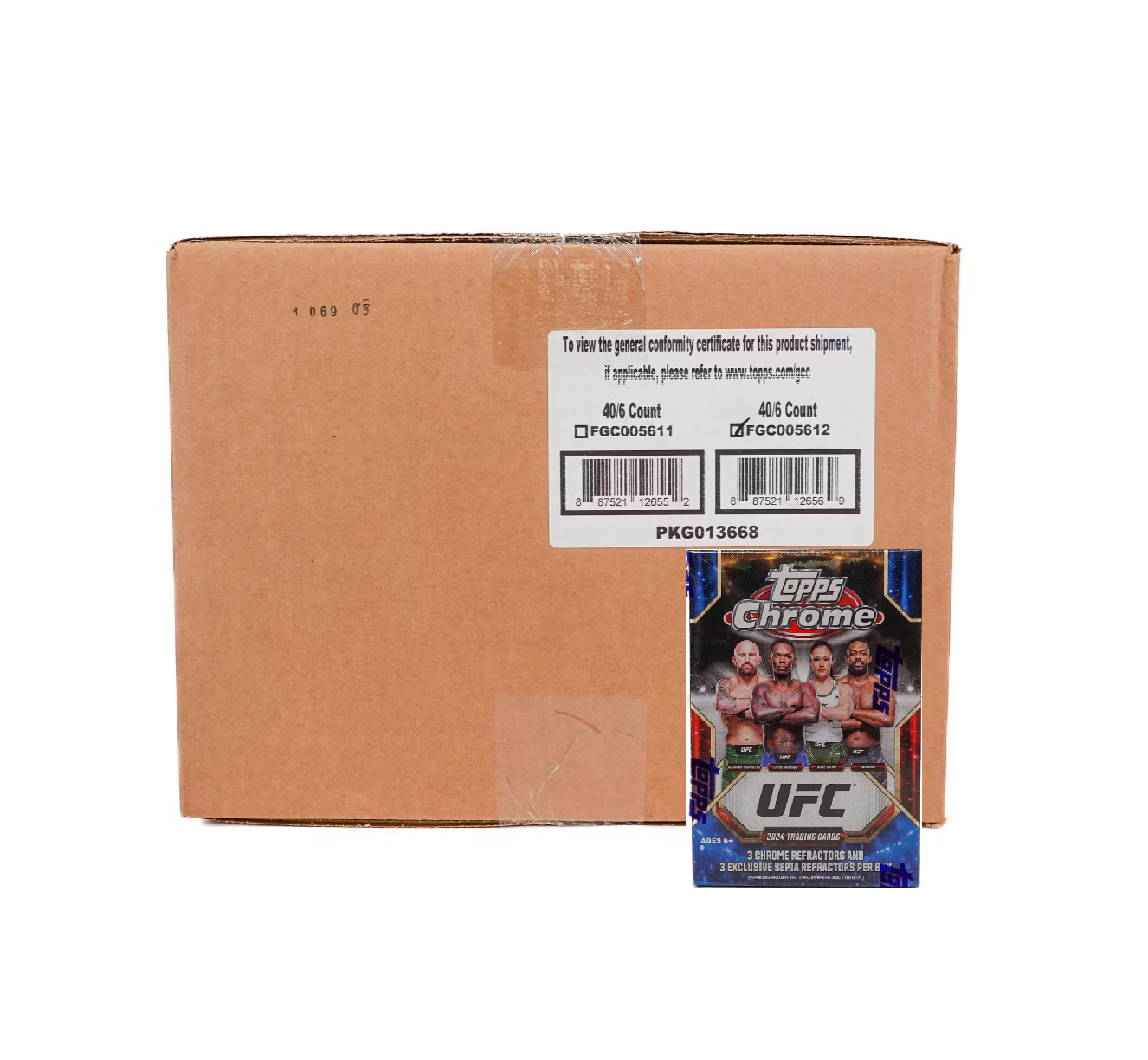 s680129065388134146_p5107_i7_w1326 2024 Topps Chrome UFC Chrome Blaster 40-Box Case - Image 1
