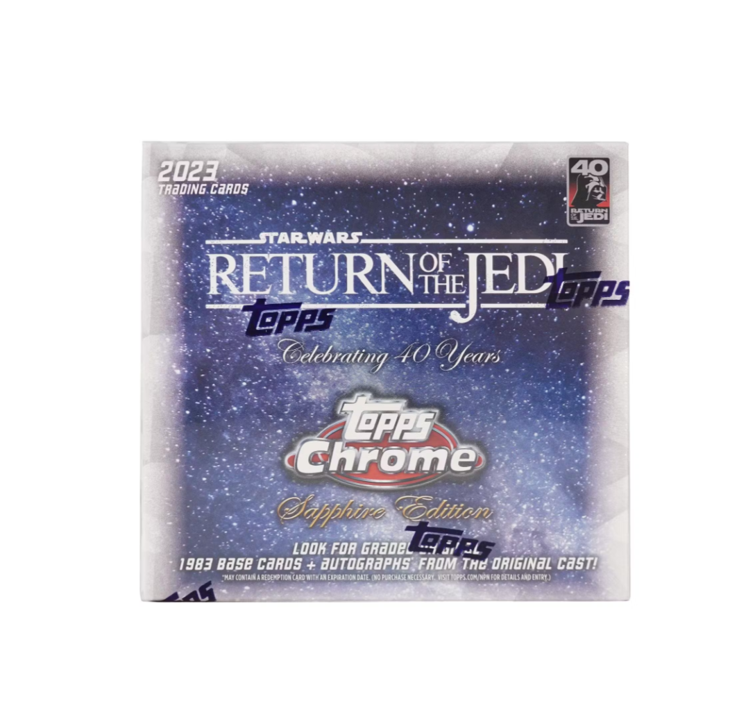 s680129065388134146_p5126_i2_w1088 2023 Topps Chrome Sapphire Star Wars Return of the Jedi Hobby Box - Image 1