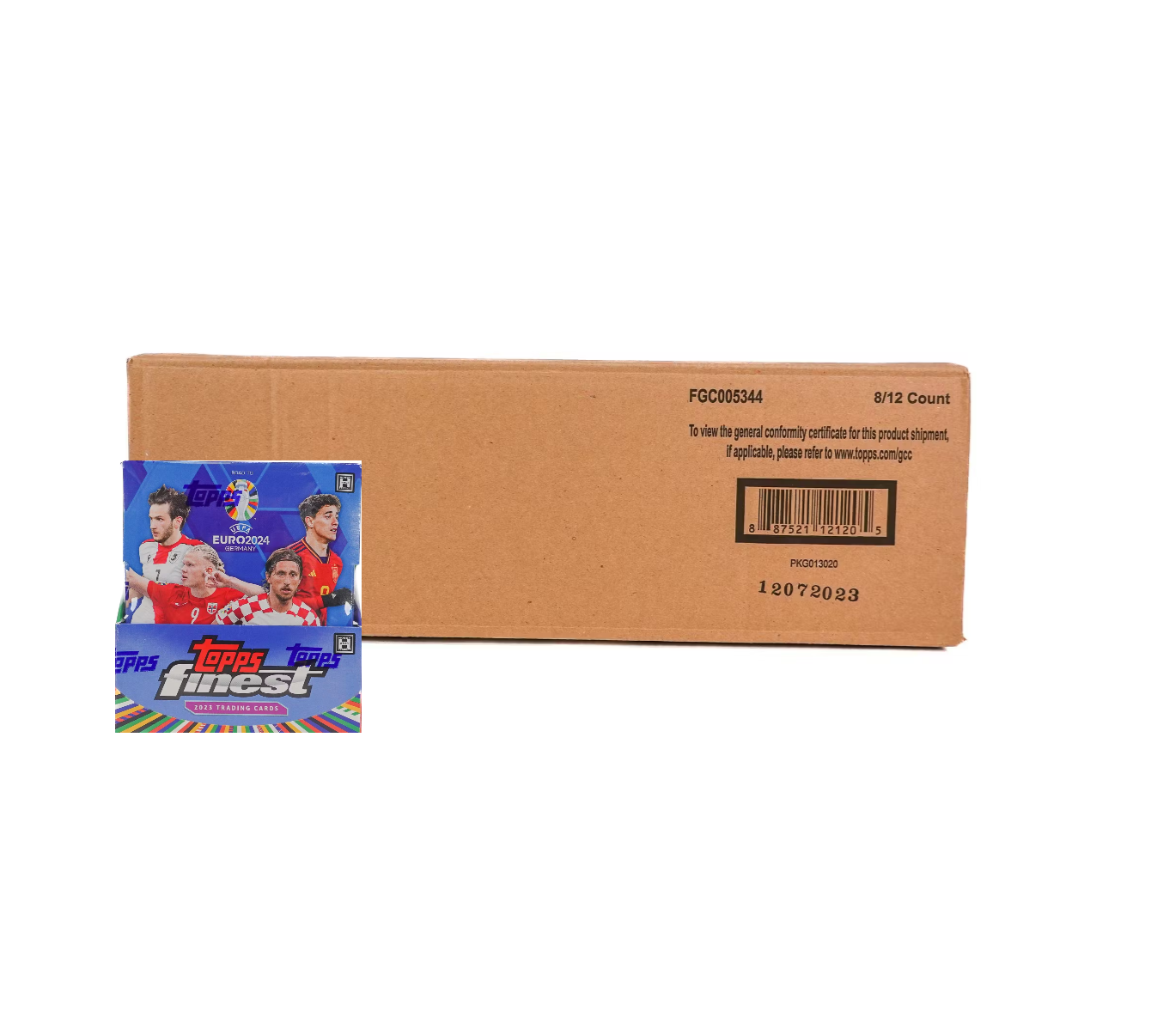 s680129065388134146_p5232_i6_w1340 2023 Topps Finest Road to UEFA Euro 2024 Soccer Hobby 8-Box Case - Image 1