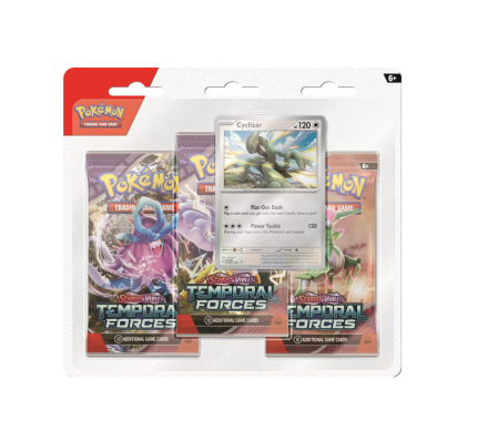 Pokemon Scarlet & Violet: Temporal Forces 3-Booster Pack Blister (Preorder)