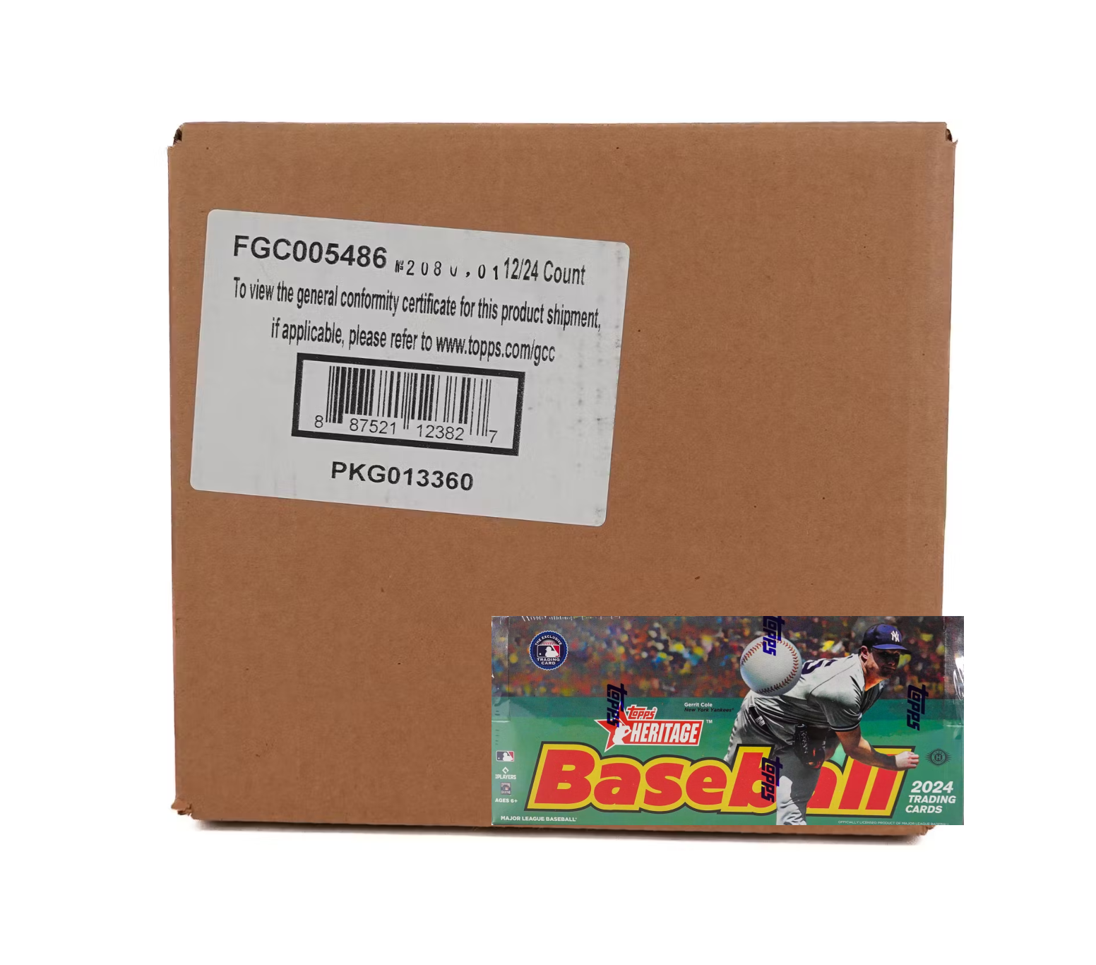 s680129065388134146_p5279_i17_w1552 2024 Topps Heritage Baseball Hobby 12-Box Case - Image 1
