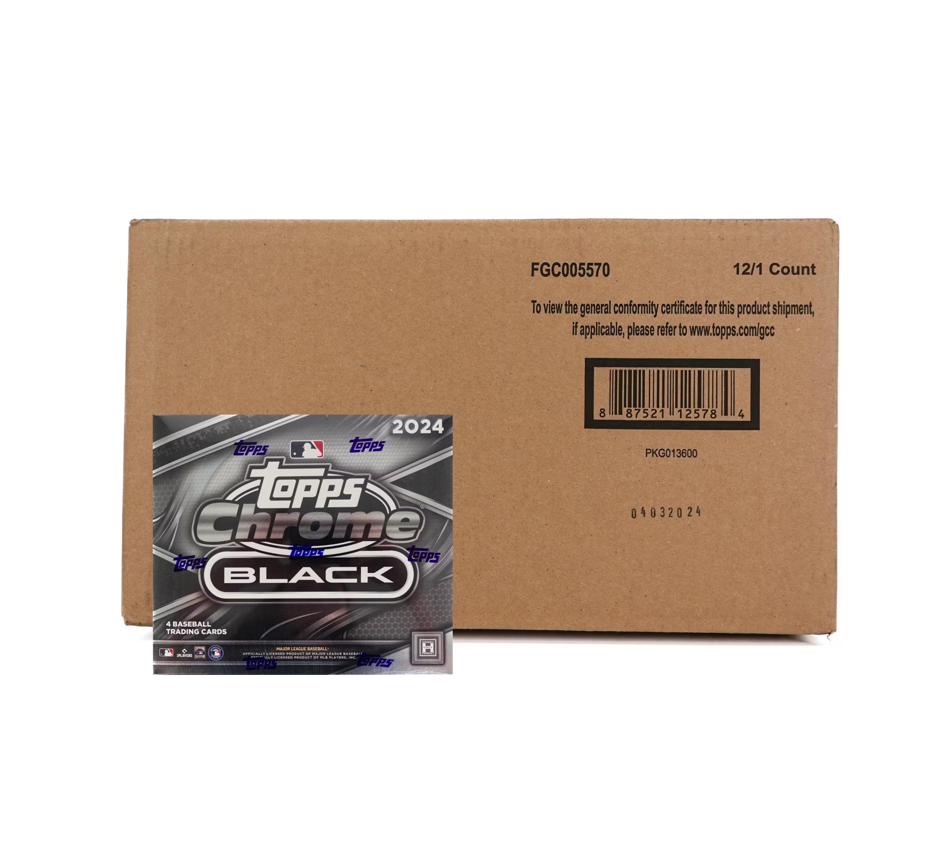 s680129065388134146_p5300_i4_w1855 2024 Topps Chrome Black Baseball Hobby 12-Box Case - Image 1
