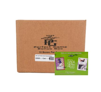 2022 Leaf Perfect Game Baseball Bonus 10-Box Case