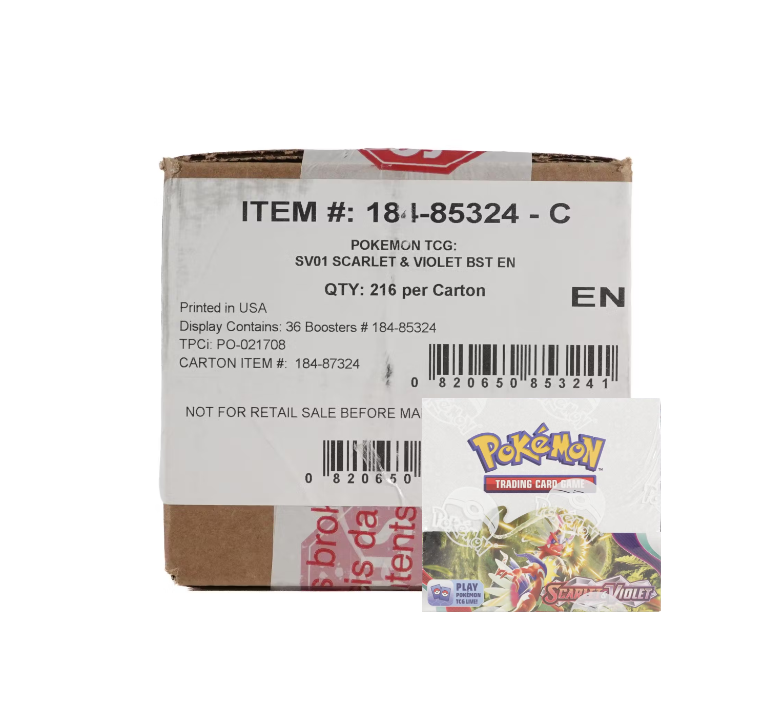 s680129065388134146_p5357_i5_w1530 Pokemon Scarlet & Violet Booster 6-Box Case - Image 1
