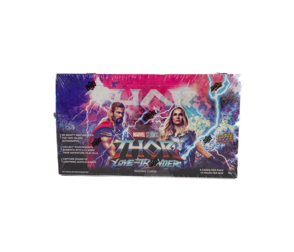 s680129065388134146_p5360_i2_w985 2024 Upper Deck Marvel Studios Thor Love and Thunder Hobby Box - Image 1