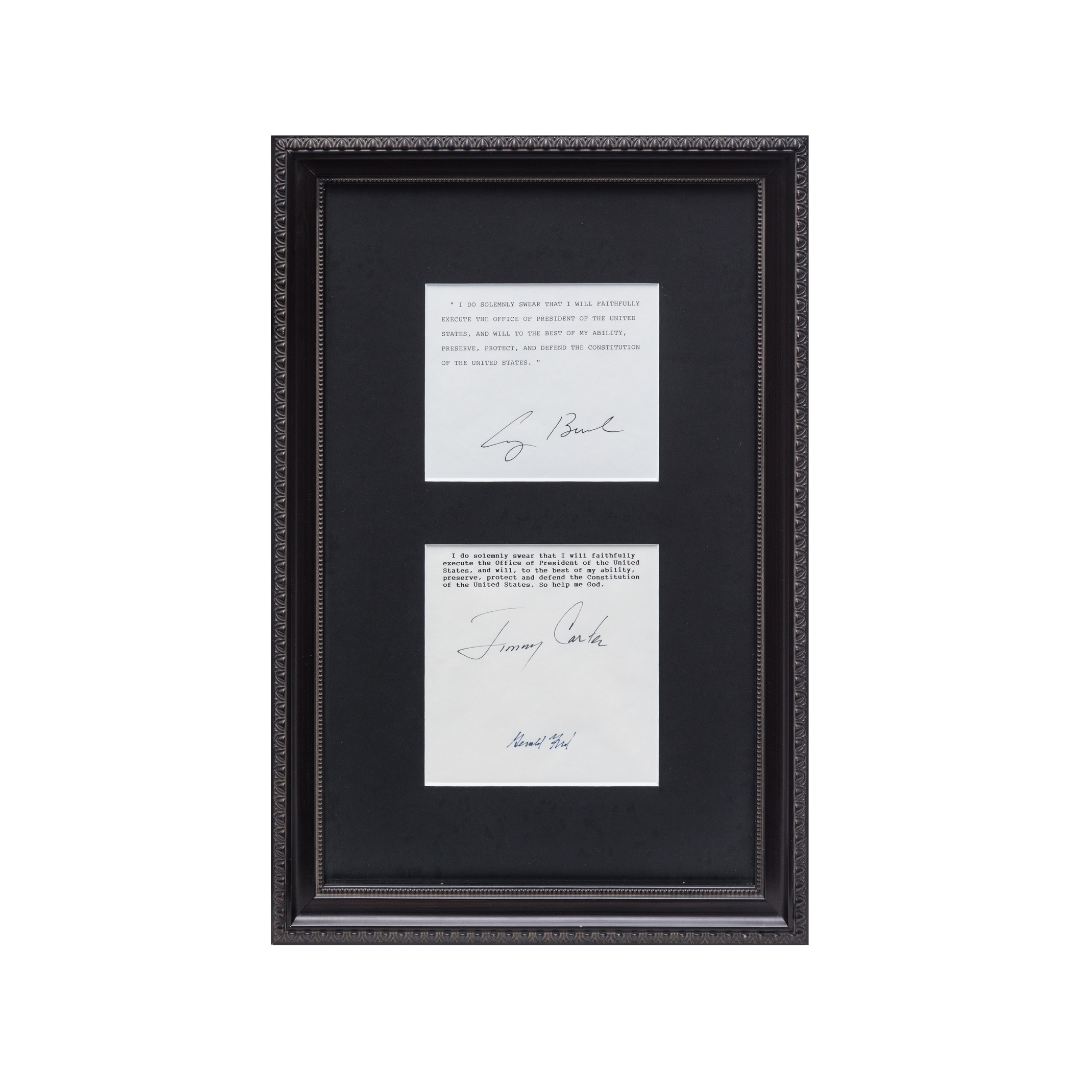 s680129065388134146_p668_i2_w1080 George HW Bush Jimmy Carter Gerald Ford Signed Framed Letters 20x13 - Image 1