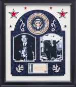 Richard Nixon Cut Signature PSA Framed Photo
