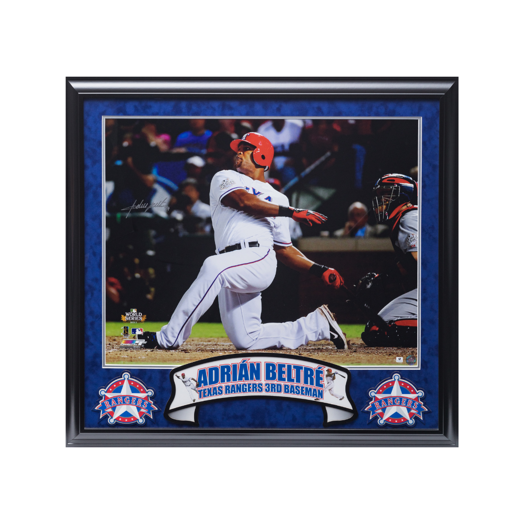 s680129065388134146_p673_i2_w1080 Adrian Beltre Autographed Framed Photo COA JSA - Image 1