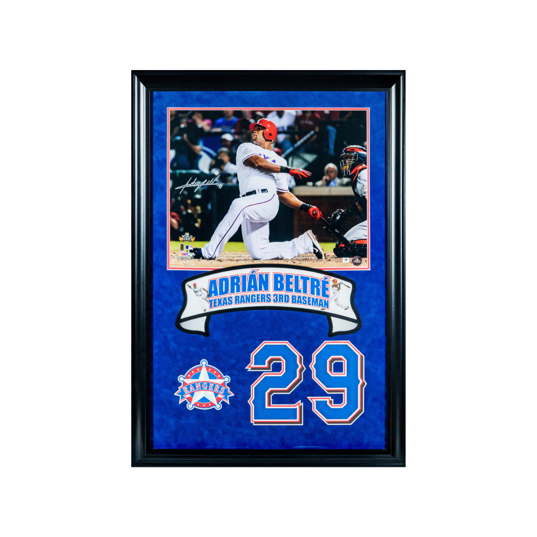 s680129065388134146_p674_i2_w1080 Adrian Beltre 27.5 x 39.5 Signed Framed Photo - Image 1