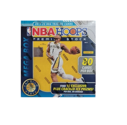 2019/20 Panini NBA Hoops Premium Stock Basketball Mega Box 80ct Blue