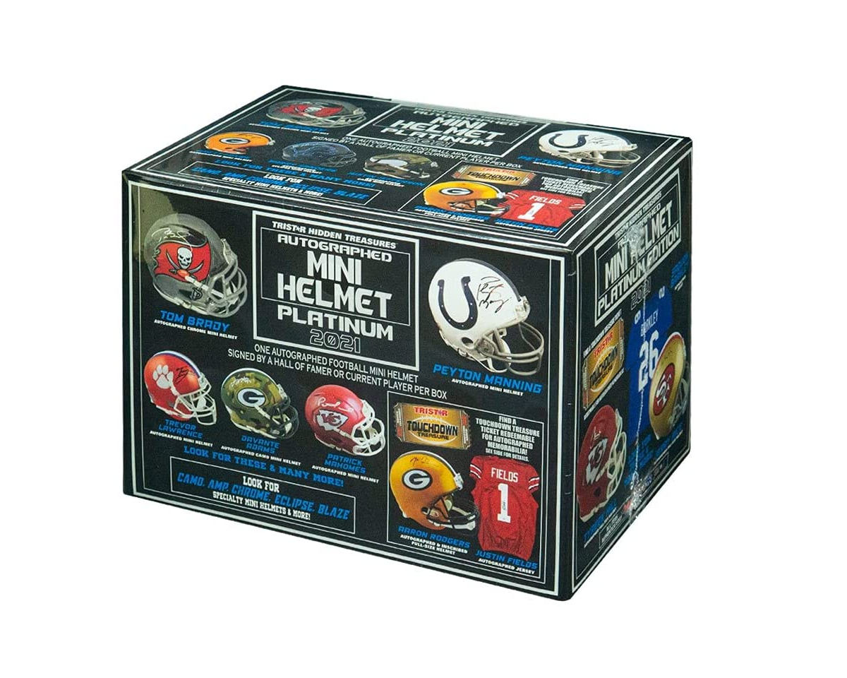 s680129065388134146_p742_i3_w1200 2021 Tristar Hidden Treasures Football Mini Helmet Platinum Edition Box - Image 1