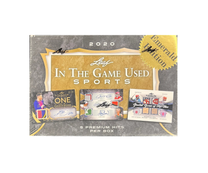 2020 Leaf In The Game Used Sports Emerald Edition Hobby Box
